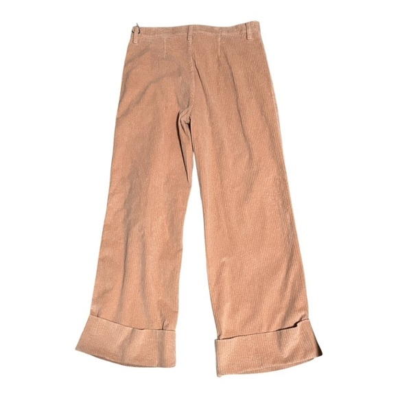 NWT 7 for all Mankind Corduroy Easy Trouser pink Sz 31 wide leg cuff - Picture 6 of 11